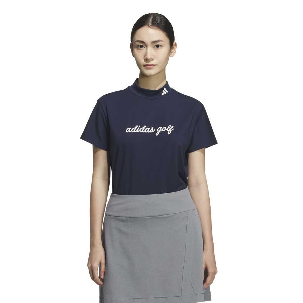 アディダス（adidas）（レディース）ゴルフ HEAT. RDY モックネック 半袖シャツ JWJ93-JM3006 NVY