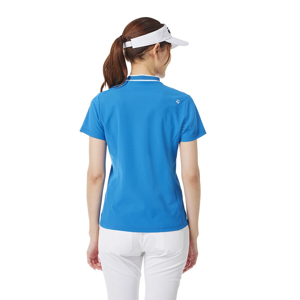 テーラーメイド（TAYLORMADE）（レディース）モックネック ゴルフ スクリプトロゴ 半袖シャツ M20339-TL521