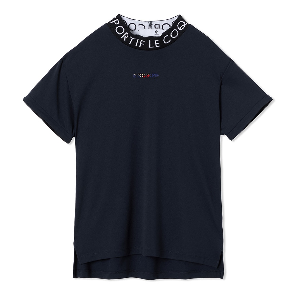 ルコックスポルティフ（lecoqsportif）（レディース）モックネック ゴルフ 半袖 モックネック半袖シャツ LG5FHS52L NV00