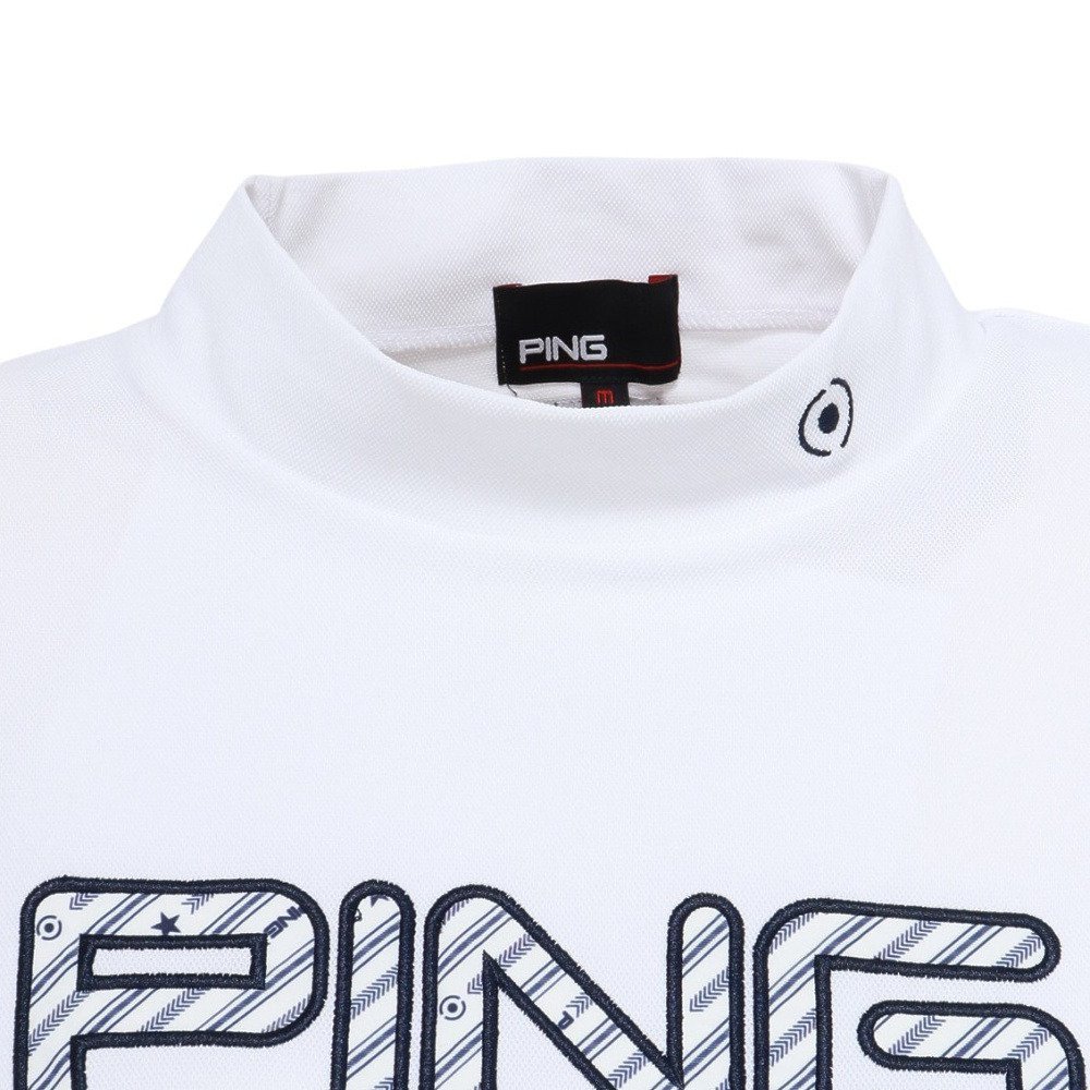 ピン（PING）（レディース）ゴルフウェア アップリケ半袖ハイネック