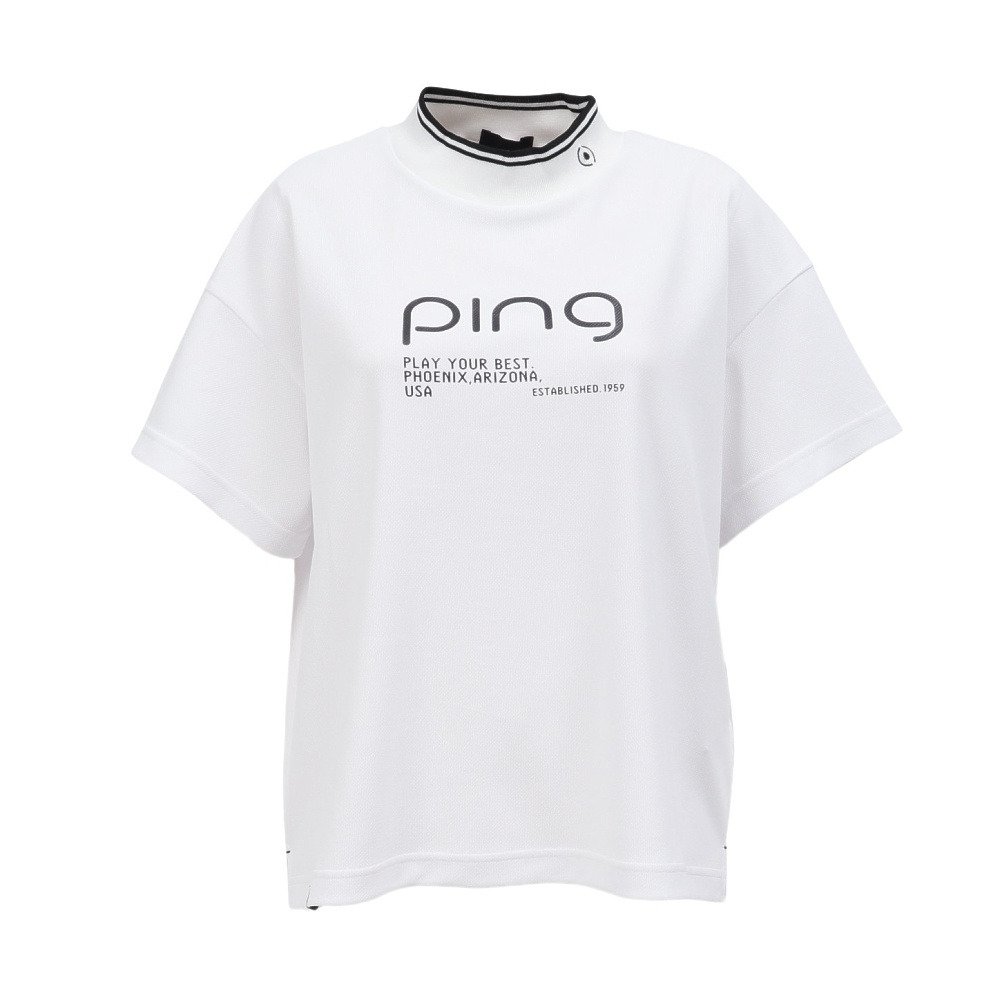 ピン（PING）（レディース）ゴルフウェア モックネック 変形 カノコ