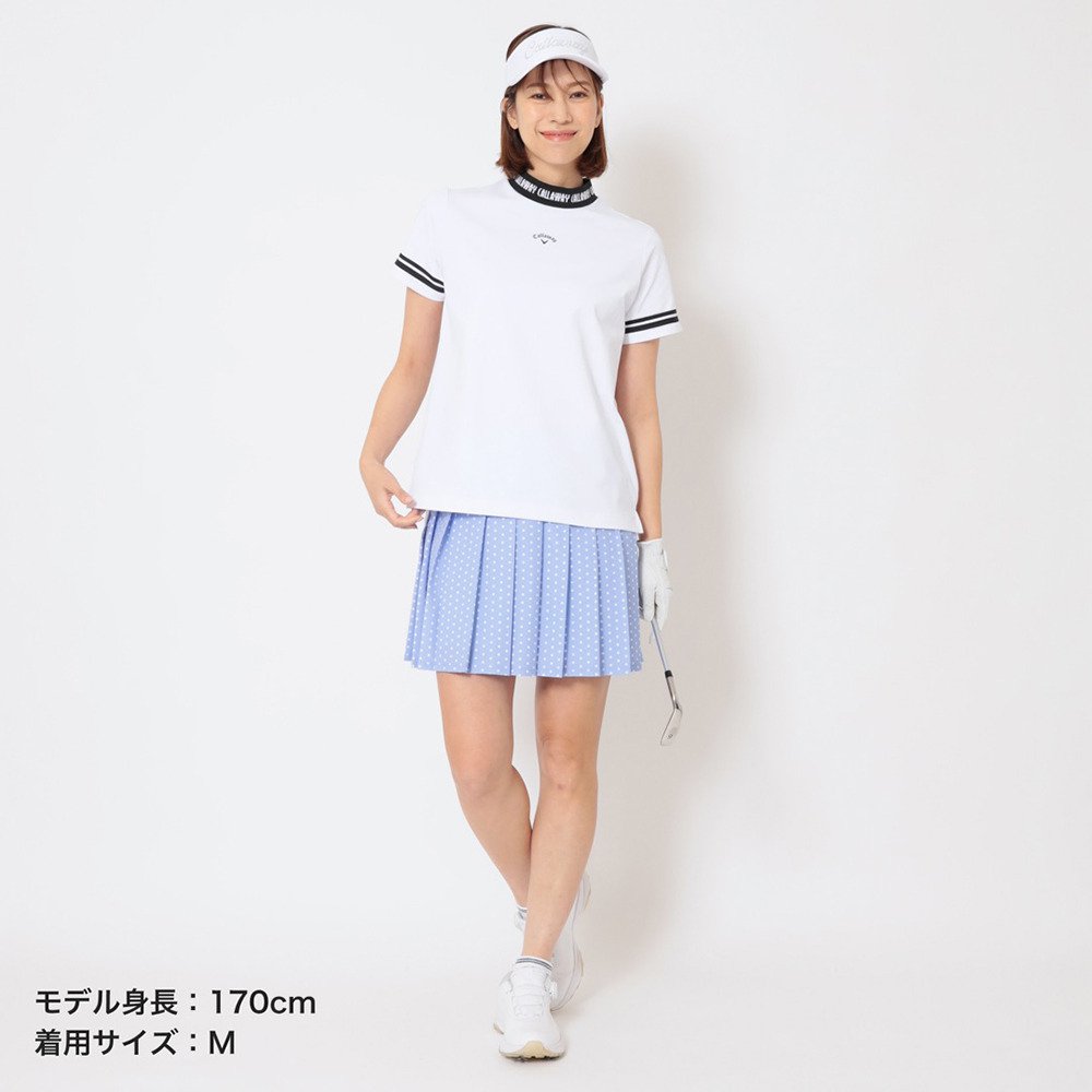 キャロウェイ（CALLAWAY）（レディース）ゴルフウェア UVカット裏クール半袖モックネックシャツ C26134206-1030