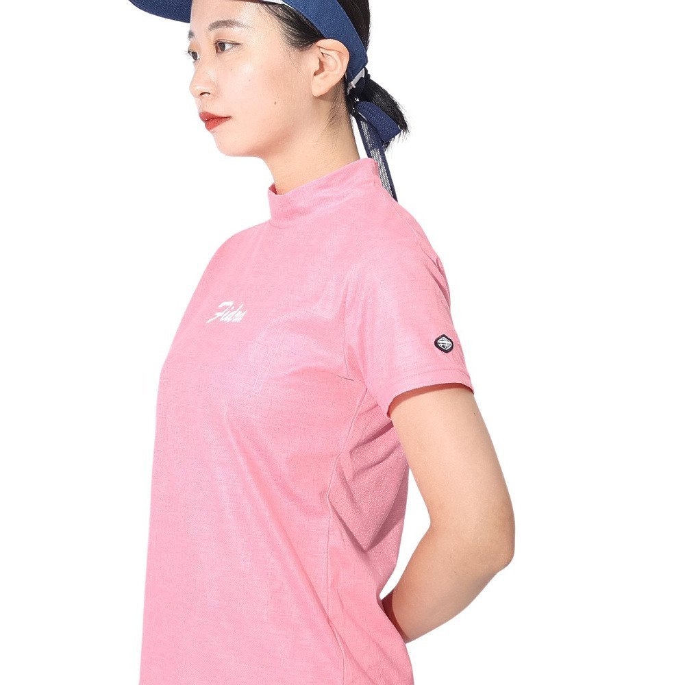 フィドラ（FIDRA）（レディース）ゴルフウェア 半袖 モックネックシャツ FD5RUG06 PNK