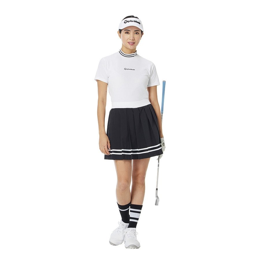 テーラーメイド（TAYLORMADE）（レディース）ゴルフウェア 吸水速乾 定番 半袖モックネックシャツ M24194-TL801