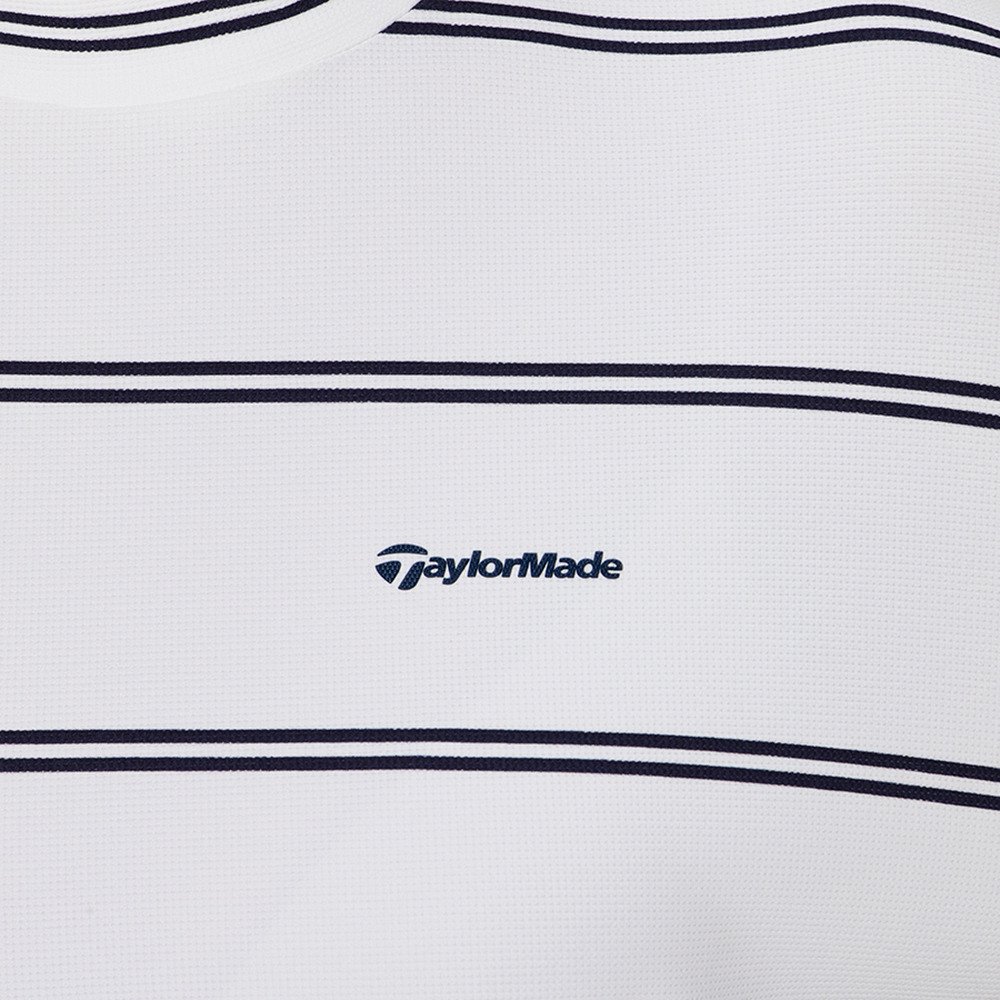 テーラーメイド（TAYLORMADE）（レディース）ゴルフウェア 吸水速乾 モックネック リラックスボーダー半袖モック M24247-TL818