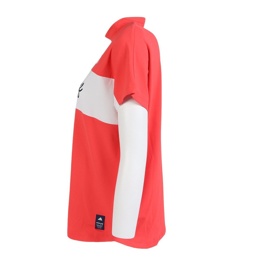 アディダス（adidas）（レディース）モックネック レディース ゴルフ 半袖 CB フレンチスリーブ OGH87-KM2219 RED