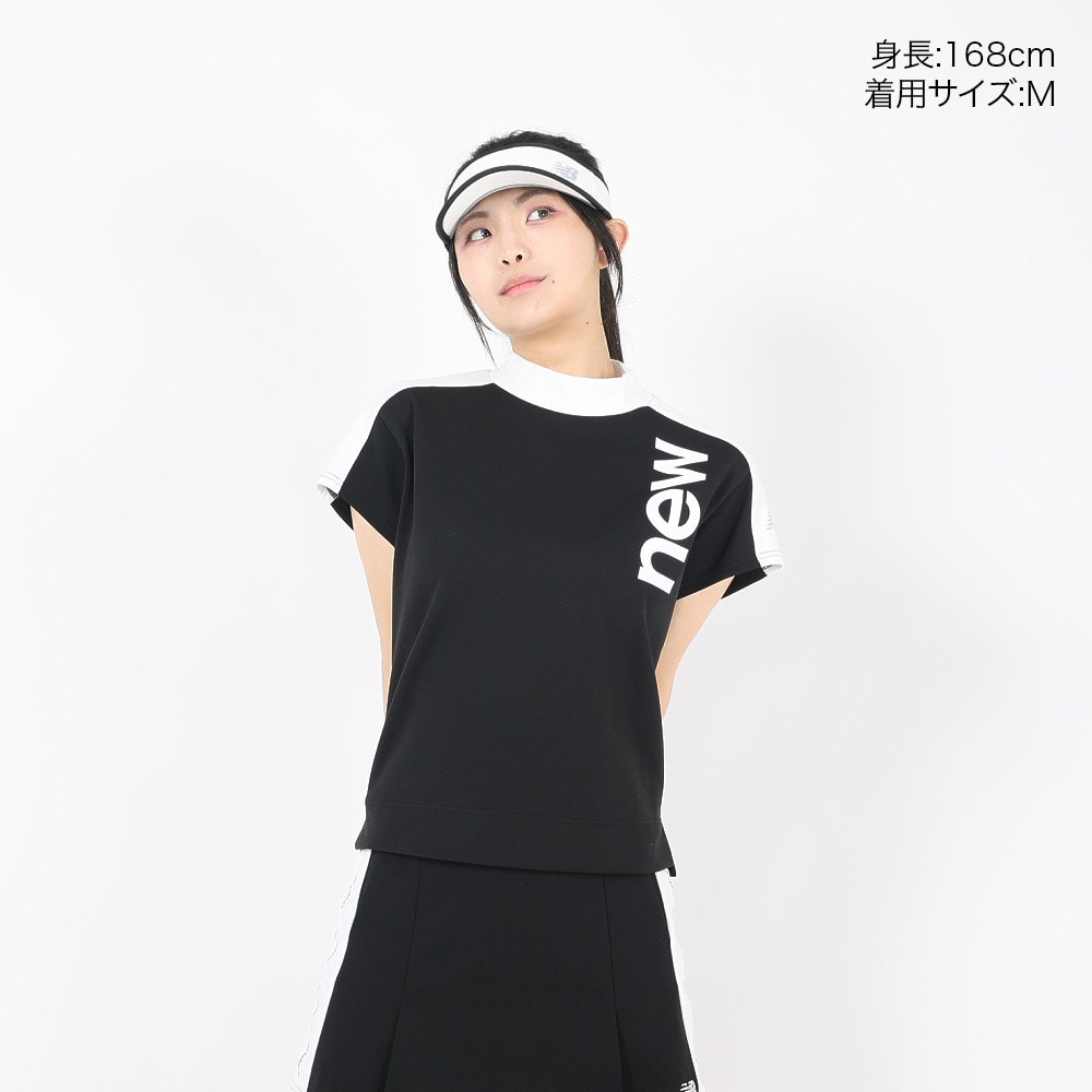 ニューバランス（new balance）（レディース）ゴルフウェア 半袖 SWEAT オフモックネックシャツ 012-4164501-010