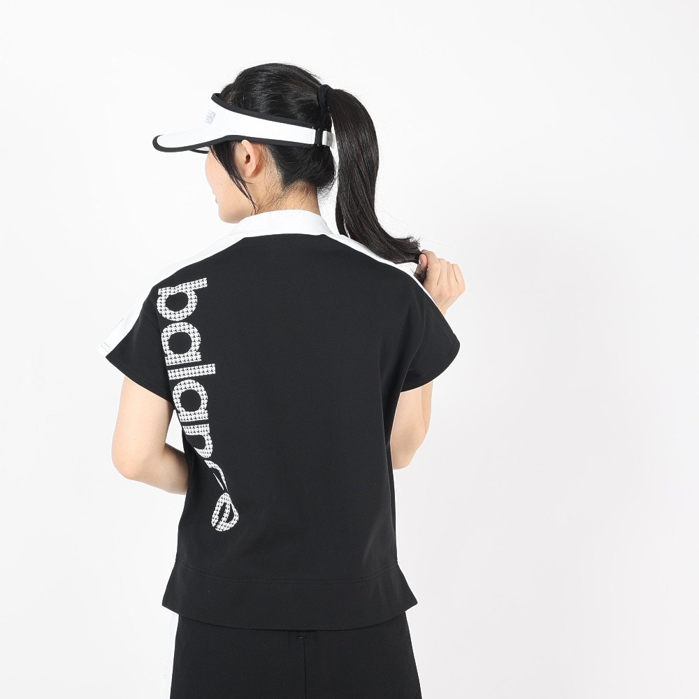 ニューバランス（new balance）（レディース）ゴルフウェア 半袖 SWEAT オフモックネックシャツ 012-4164501-010
