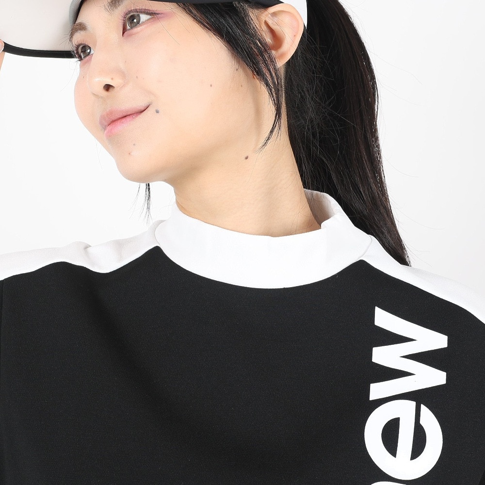 ニューバランス（new balance）（レディース）ゴルフウェア 半袖 SWEAT オフモックネックシャツ 012-4164501-010