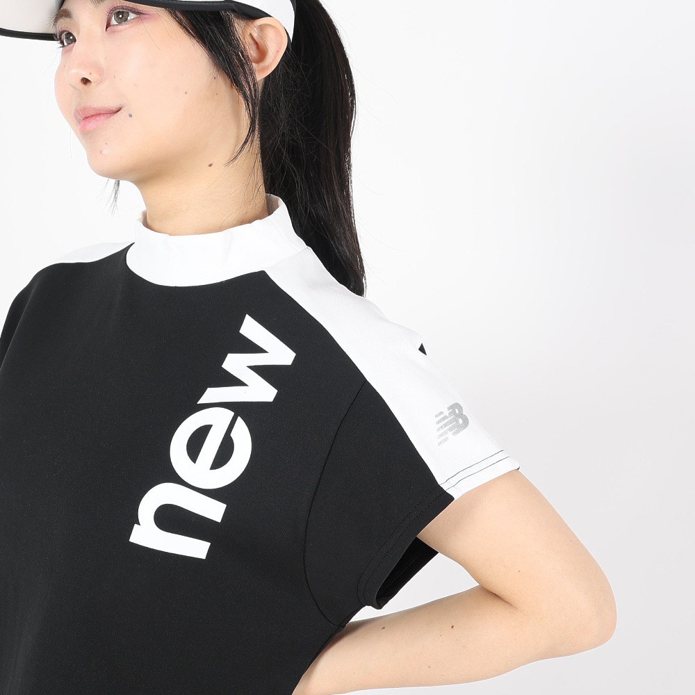 ニューバランス（new balance）（レディース）ゴルフウェア 半袖 SWEAT オフモックネックシャツ 012-4164501-010