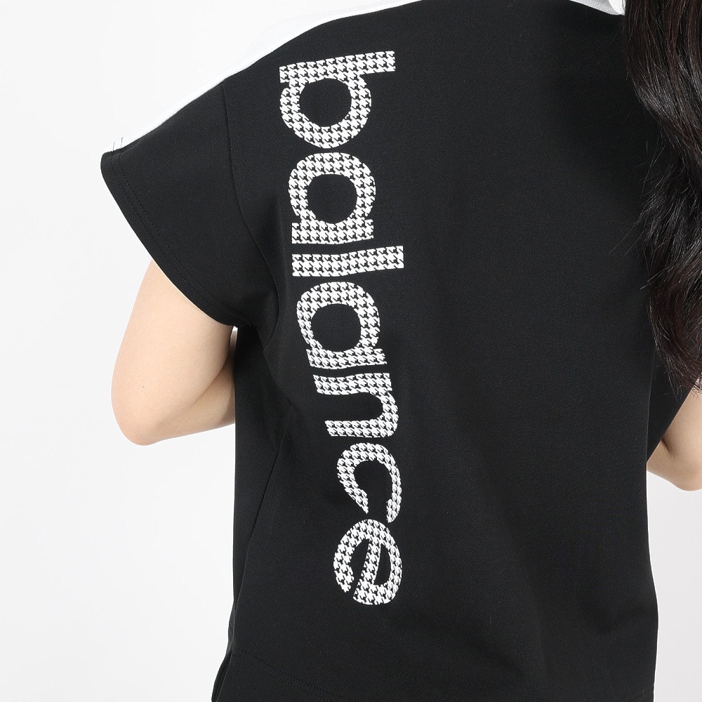 ニューバランス（new balance）（レディース）ゴルフウェア 半袖 SWEAT オフモックネックシャツ 012-4164501-010
