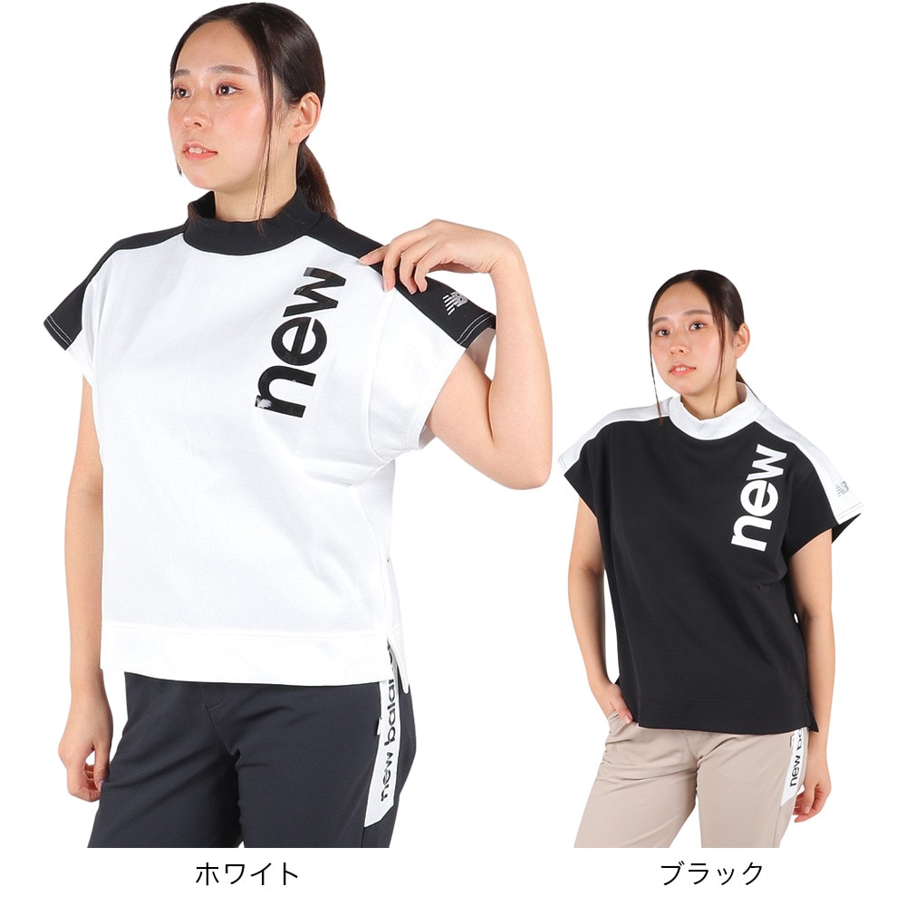 ニューバランス（new balance）（レディース）ゴルフウェア 半袖 SWEAT オフモックネックシャツ 012-4164501-030