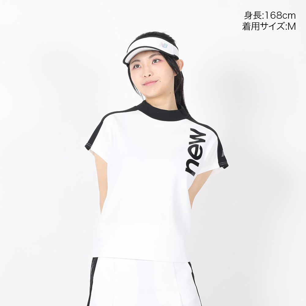 ニューバランス（new balance）（レディース）ゴルフウェア 半袖 SWEAT オフモックネックシャツ 012-4164501-030