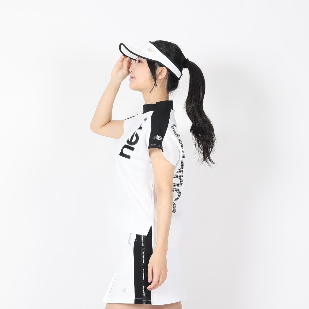 ニューバランス（new balance）（レディース）ゴルフウェア 半袖 SWEAT オフモックネックシャツ 012-4164501-030