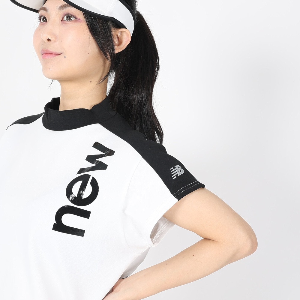 ニューバランス（new balance）（レディース）ゴルフウェア 半袖 SWEAT オフモックネックシャツ 012-4164501-030