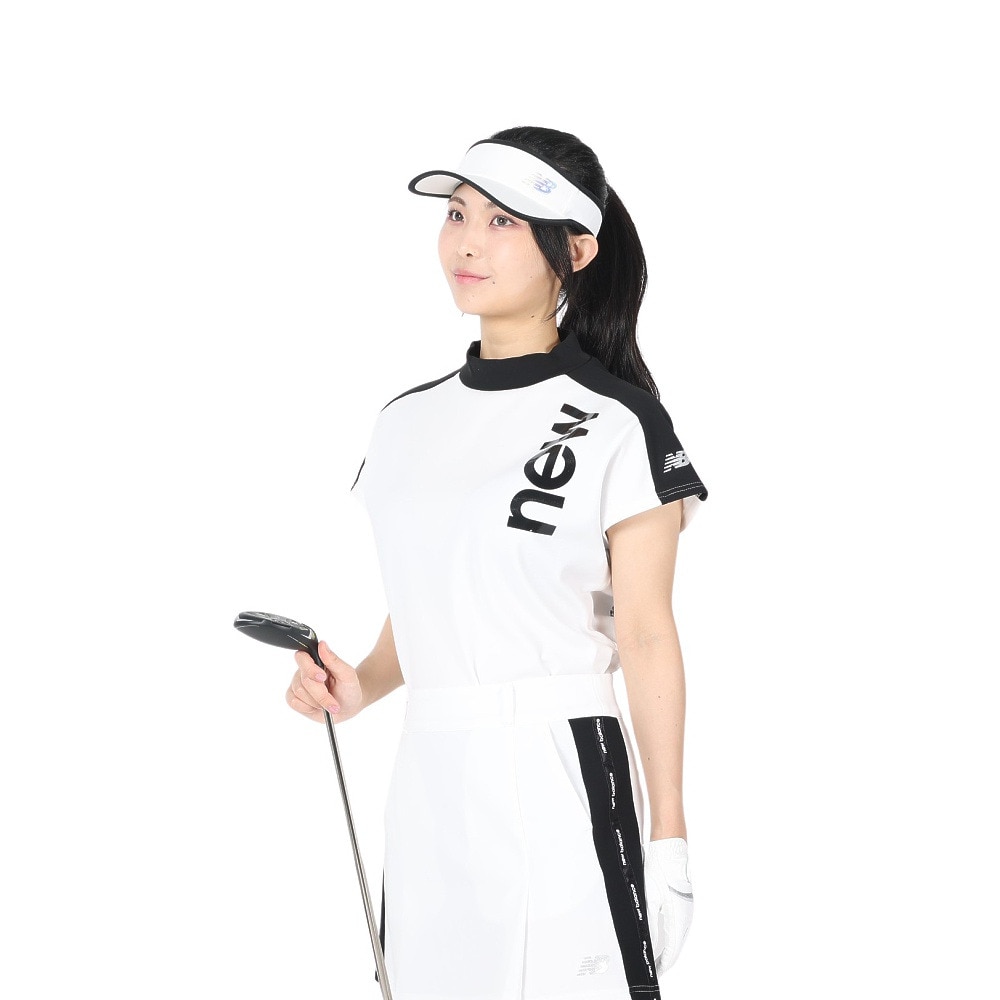ニューバランス（new balance）（レディース）ゴルフウェア 半袖 SWEAT オフモックネックシャツ 012-4164501-030