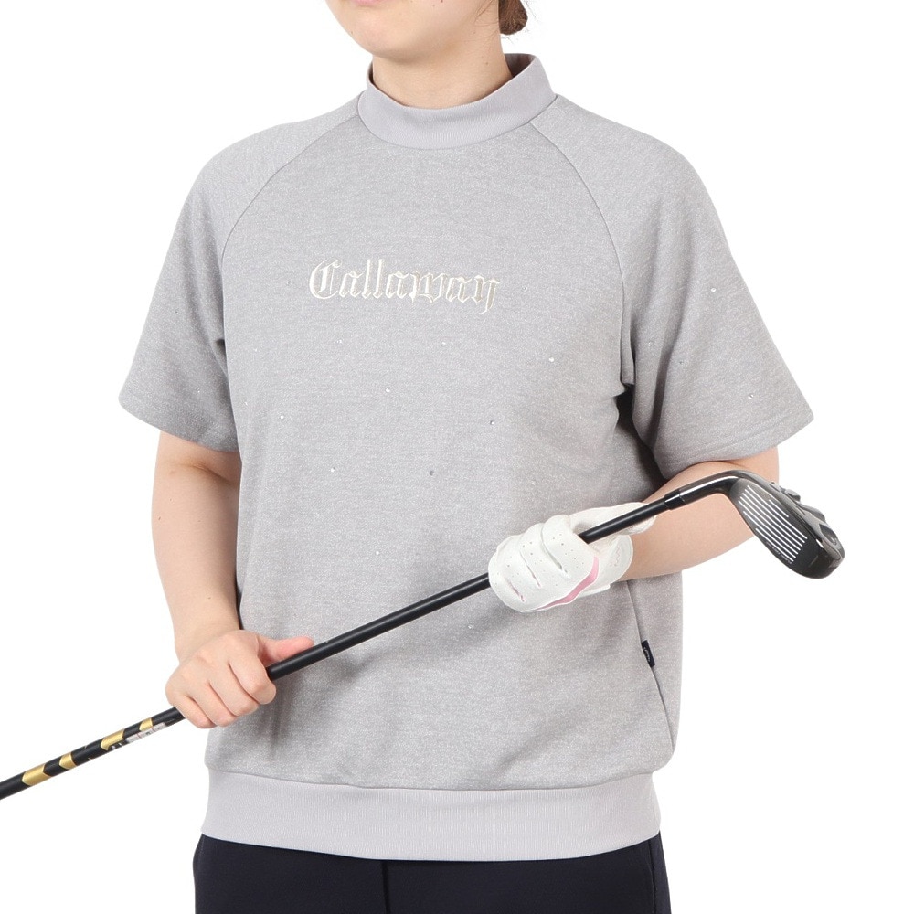 キャロウェイ（CALLAWAY）（レディース）モックネック ゴルフ 半袖クルーネックスウェット C25217200-1021