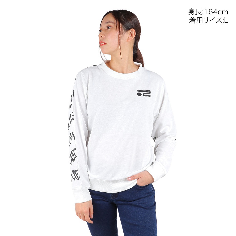 ROSASEN（レディース）ゴルフウェア 吸水速乾 長袖 A-Line バックプリント速乾スウェット 048-28312-004
