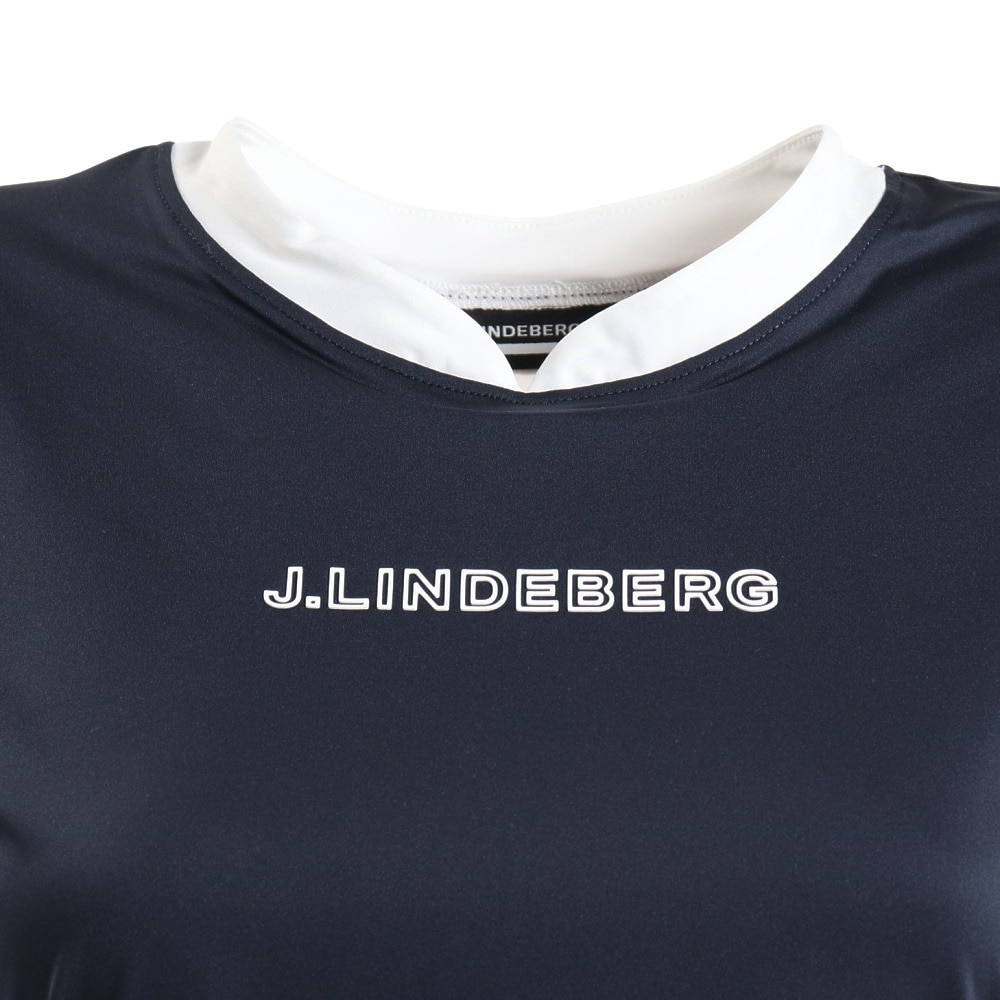 J.LINDEBERG（レディース）ゴルフウェア 吸汗 速乾 Meja Top バックブリッジ 半袖 Tシャツ 072-28544-098