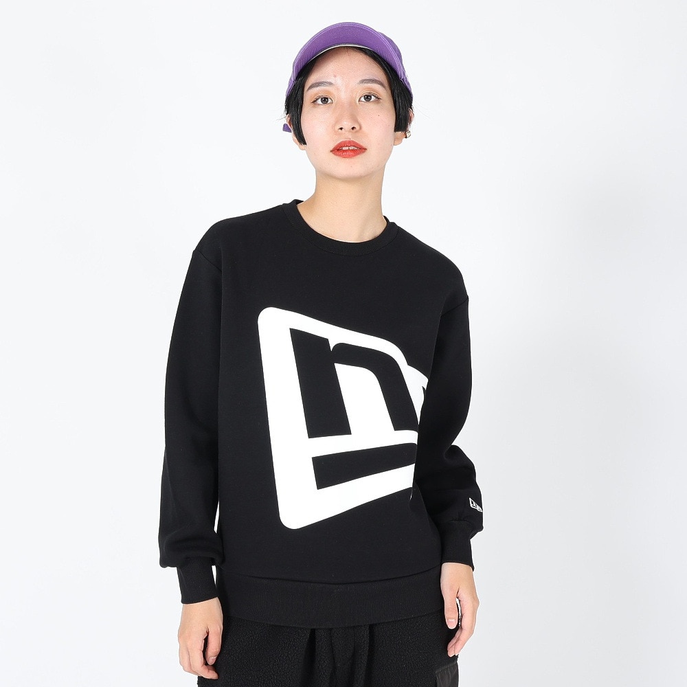 ニューエラ（NEW ERA）（レディース）ゴルフウェア テックスウェット クルーネック ダンボールニット フラッグロゴ 13762651