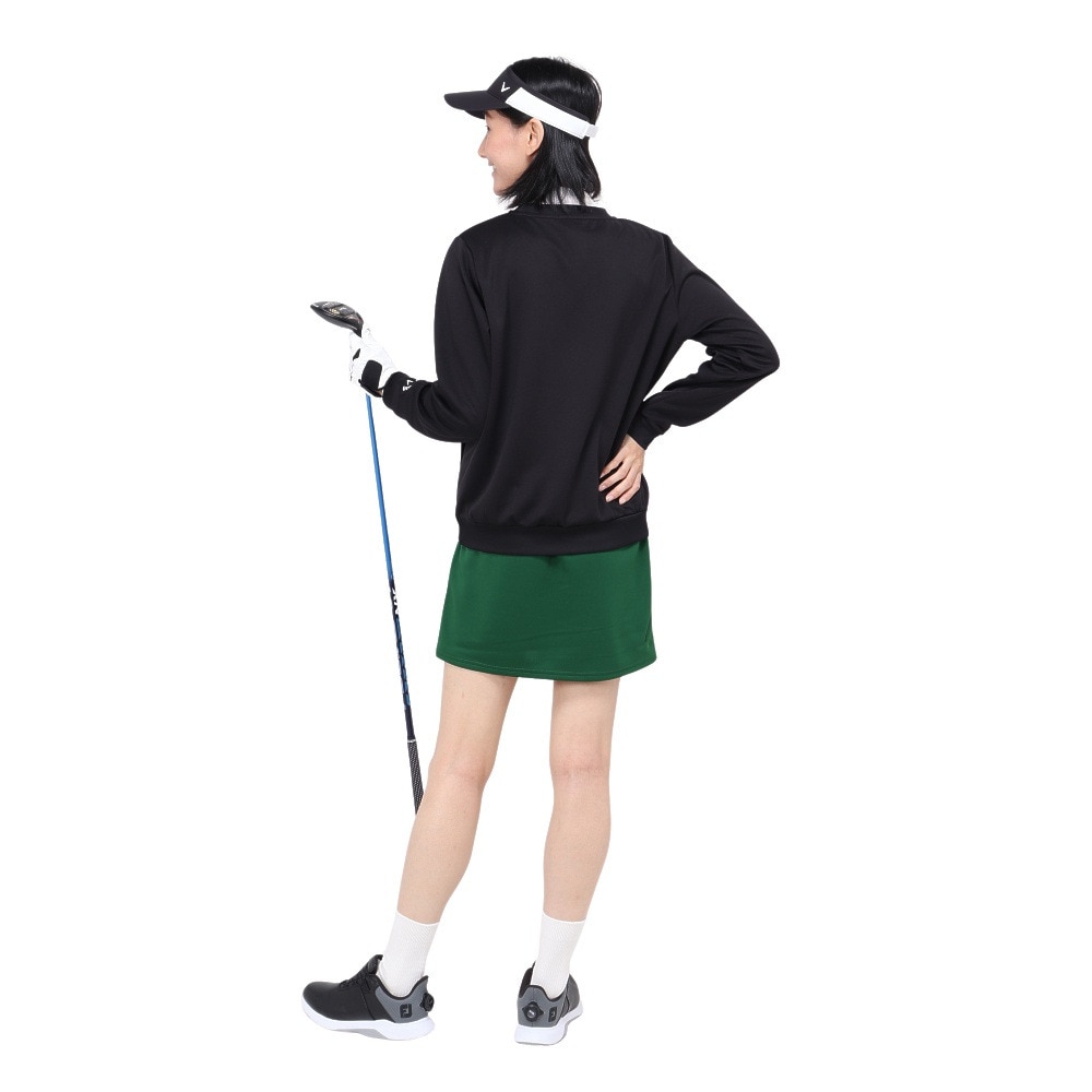 キャロウェイ（CALLAWAY）（レディース）ゴルフウェア 長袖 プルオーバークルーネックスウェット C24217202-1010