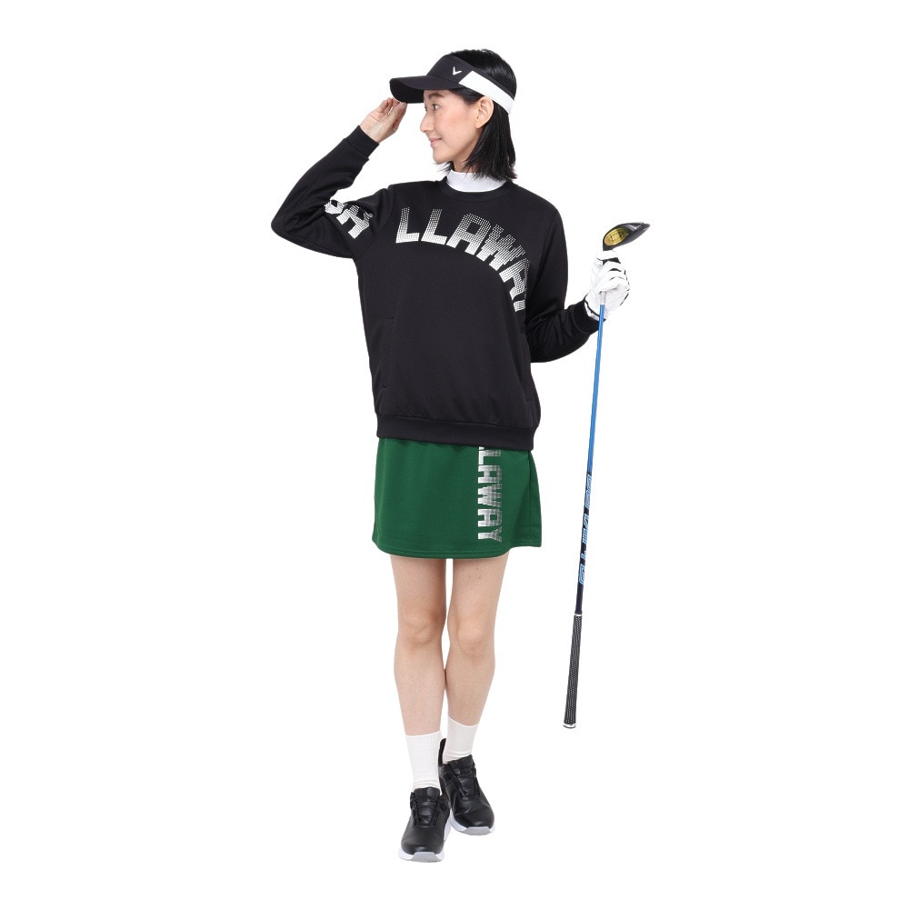 キャロウェイ（CALLAWAY）（レディース）ゴルフウェア 長袖 プルオーバークルーネックスウェット C24217202-1010