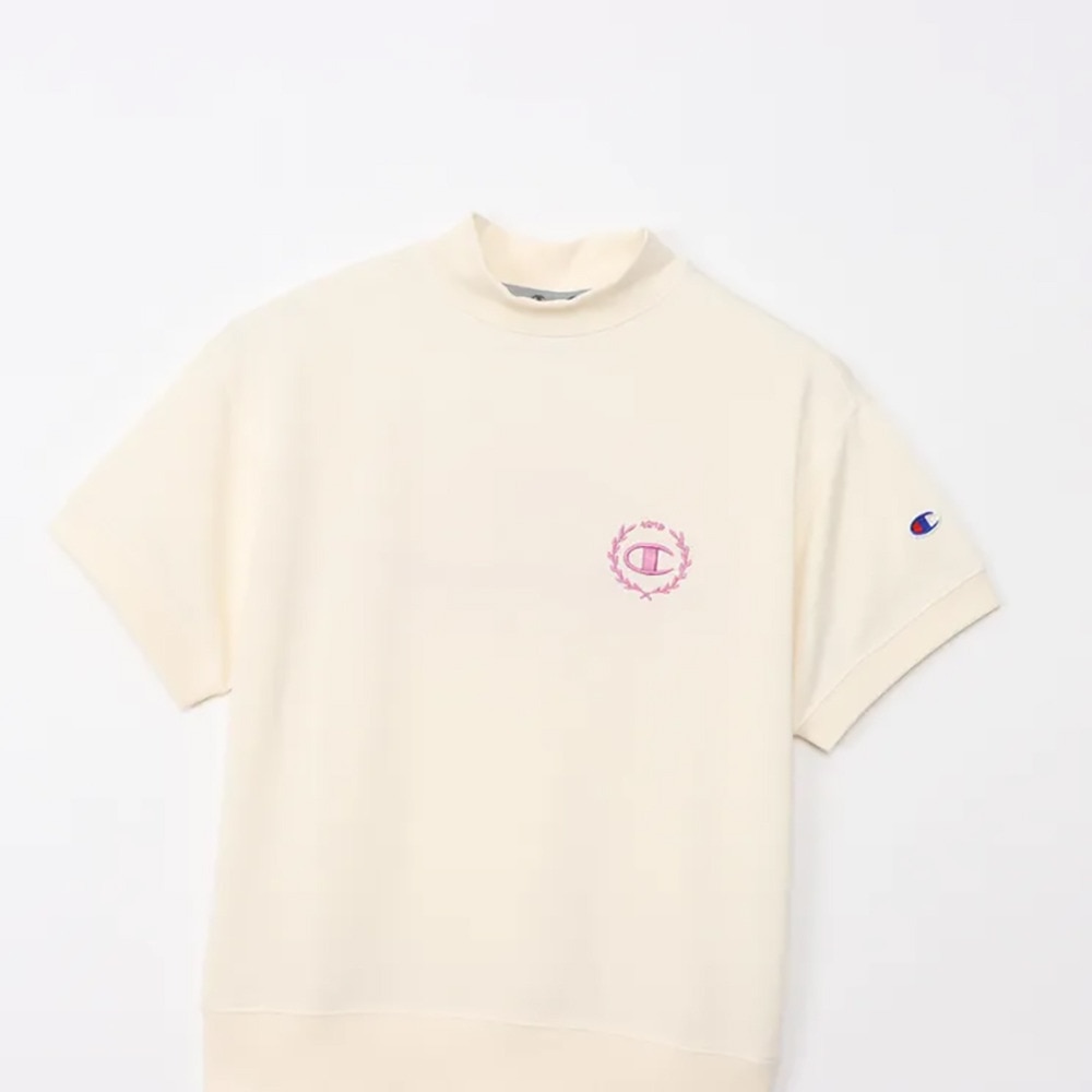 チャンピオン（CHAMPION）（レディース）ゴルフウェア 吸汗速乾 抗菌防臭 半袖 モックネックスウェットシャツ CW-BG002 020