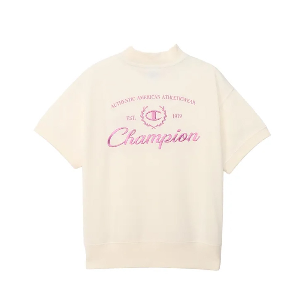 チャンピオン（CHAMPION）（レディース）ゴルフウェア 吸汗速乾 抗菌防臭 半袖 モックネックスウェットシャツ CW-BG002 020