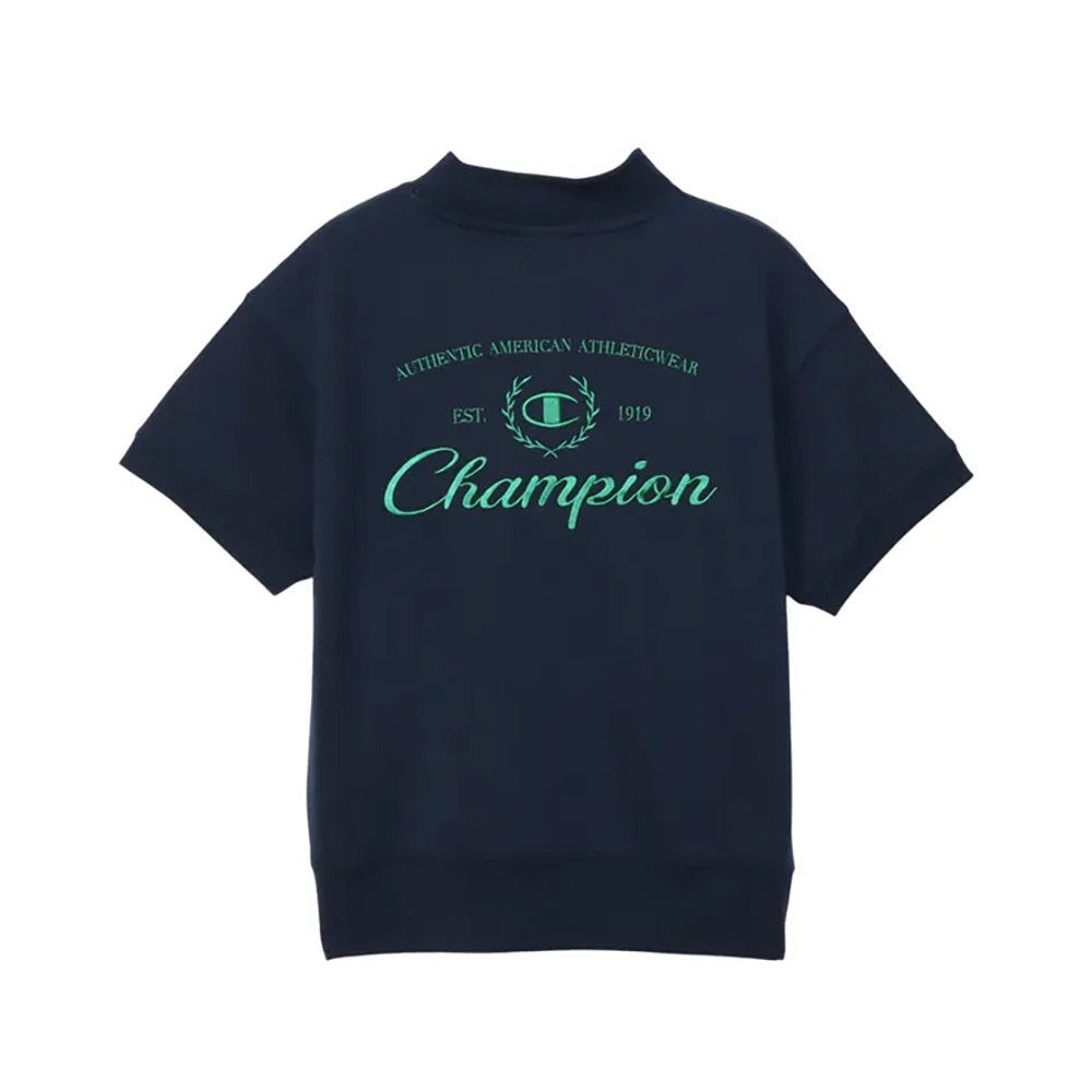 チャンピオン（CHAMPION）（レディース）ゴルフウェア 吸汗速乾 抗菌防臭 半袖 モックネックスウェットシャツ CW-BG002 370
