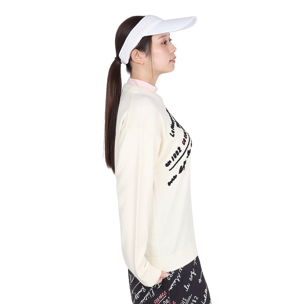 ルコックスポルティフ（lecoqsportif）（レディース）ゴルフウェア 変形クルーネックセーター LG4FST03L WH00