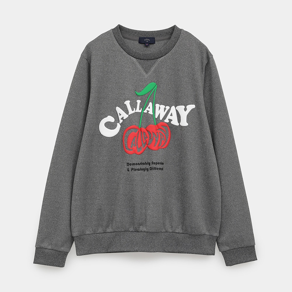 Callaway:レディース:Lサイズ:ダブルニット モックネック スウェット黒 キャロウェイ（CALLAWAY）（レディース）ゴルフウェア ダブルニット