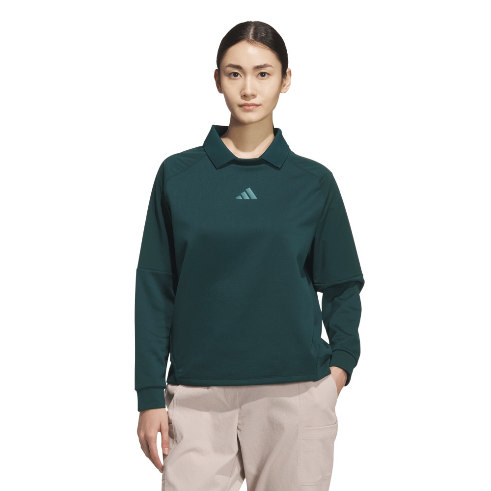 アディダス（adidas）（レディース）ゴルフウェア スウェットシャツ 長袖 JWJ87-JM9610 DGRN