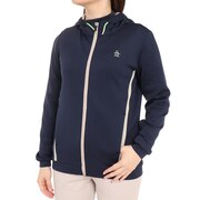 マンシングウエア(MUNSING WEAR)(レディース)ゴルフウェア パーカー 軽量ダンボールニット フーデットカットソー MGWWJL50 NV00
