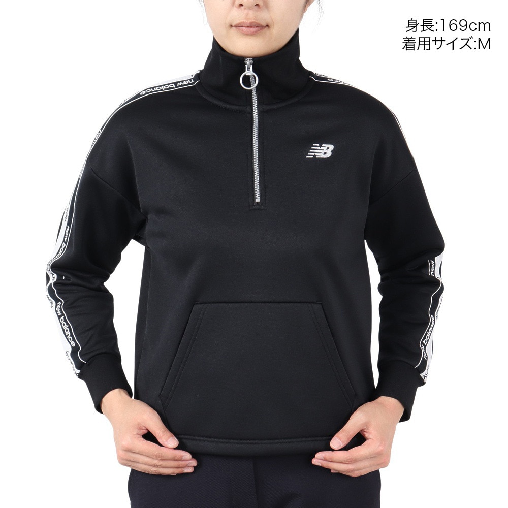 ニューバランス（new balance）（レディース）ゴルフウェア 長袖 スウェット ハーフジップ プルオーバー 012-4262504-010