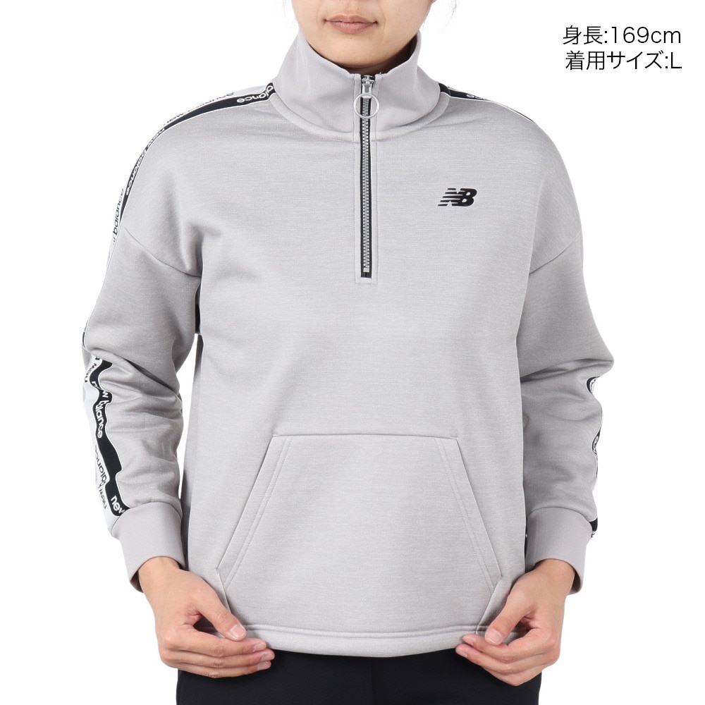 ニューバランス（new balance）（レディース）ゴルフウェア 長袖 スウェット ハーフジップ プルオーバー 012-4262504-020