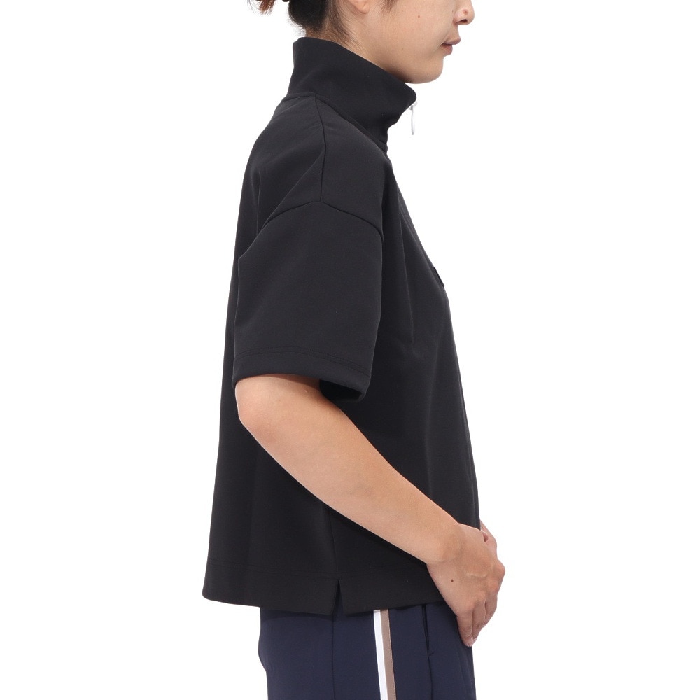 ニューバランス（new balance）（レディース）ゴルフウェア 半袖 スウェット ハーフジップ プルオーバー 012-4262506-010