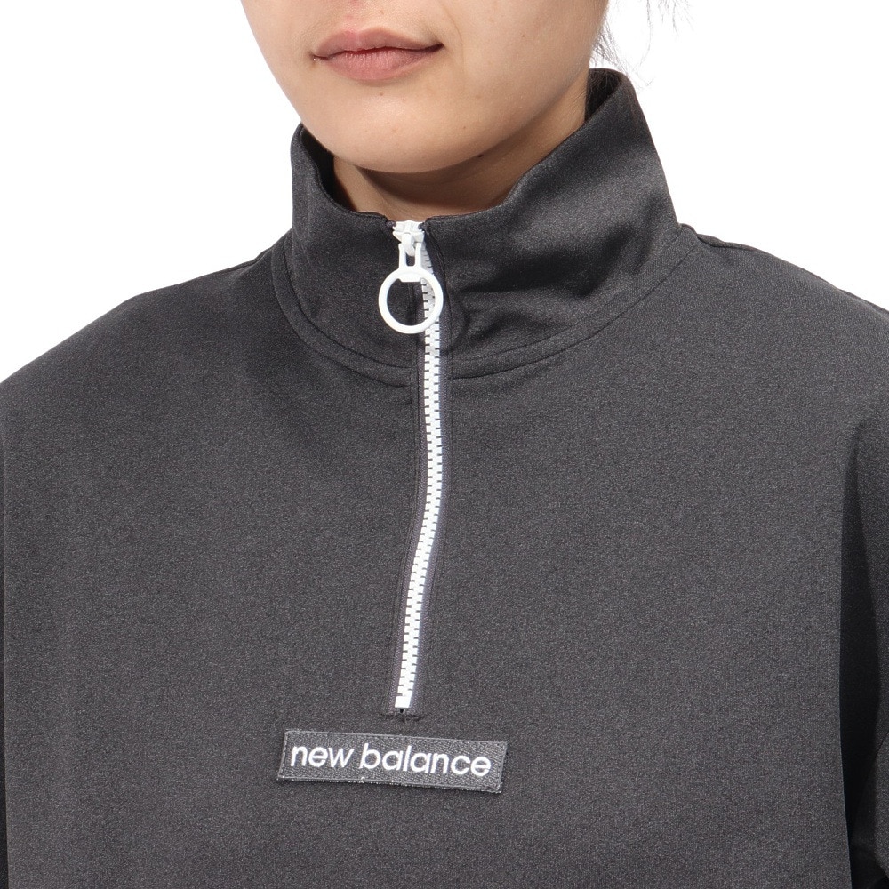 ニューバランス（new balance）（レディース）ゴルフウェア 半袖 スウェット ハーフジップ プルオーバー 012-4262506-025