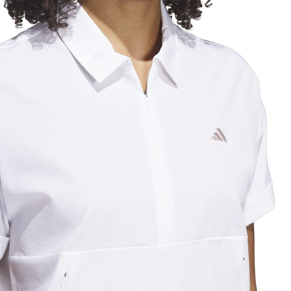 アディダス（adidas）（レディース）ゴルフウェア ビヨンド ザ コース 撥水 ボックスシルエット 2way半袖シャツ KWH87-JJ4139W