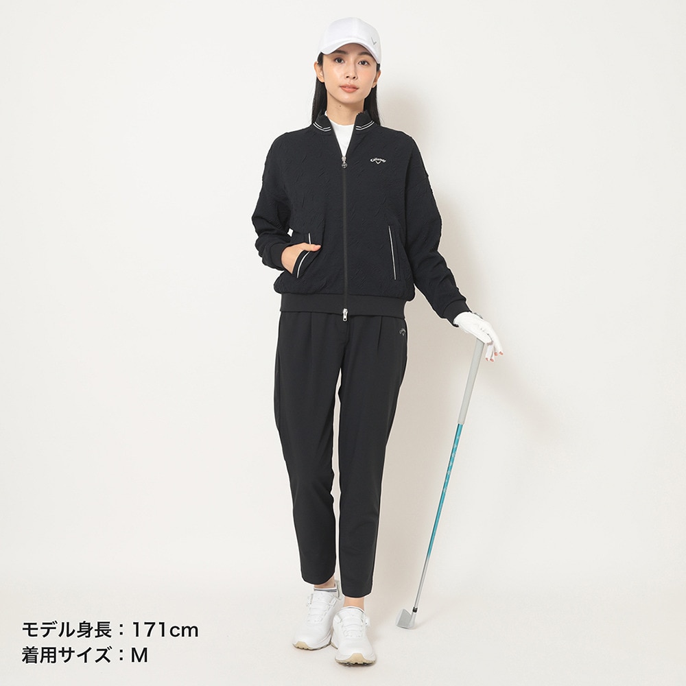 キャロウェイ（CALLAWAY）（レディース）ゴルフウェア 長袖 フラワージャカードフルジップスウェット C25217203-1010