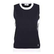 マンシングウエア（MUNSING WEAR）（レディース）ゴルフウェア ポリエステル地柄ロゴジャカードサイドリブニットベスト MGWVJL80CH NV00