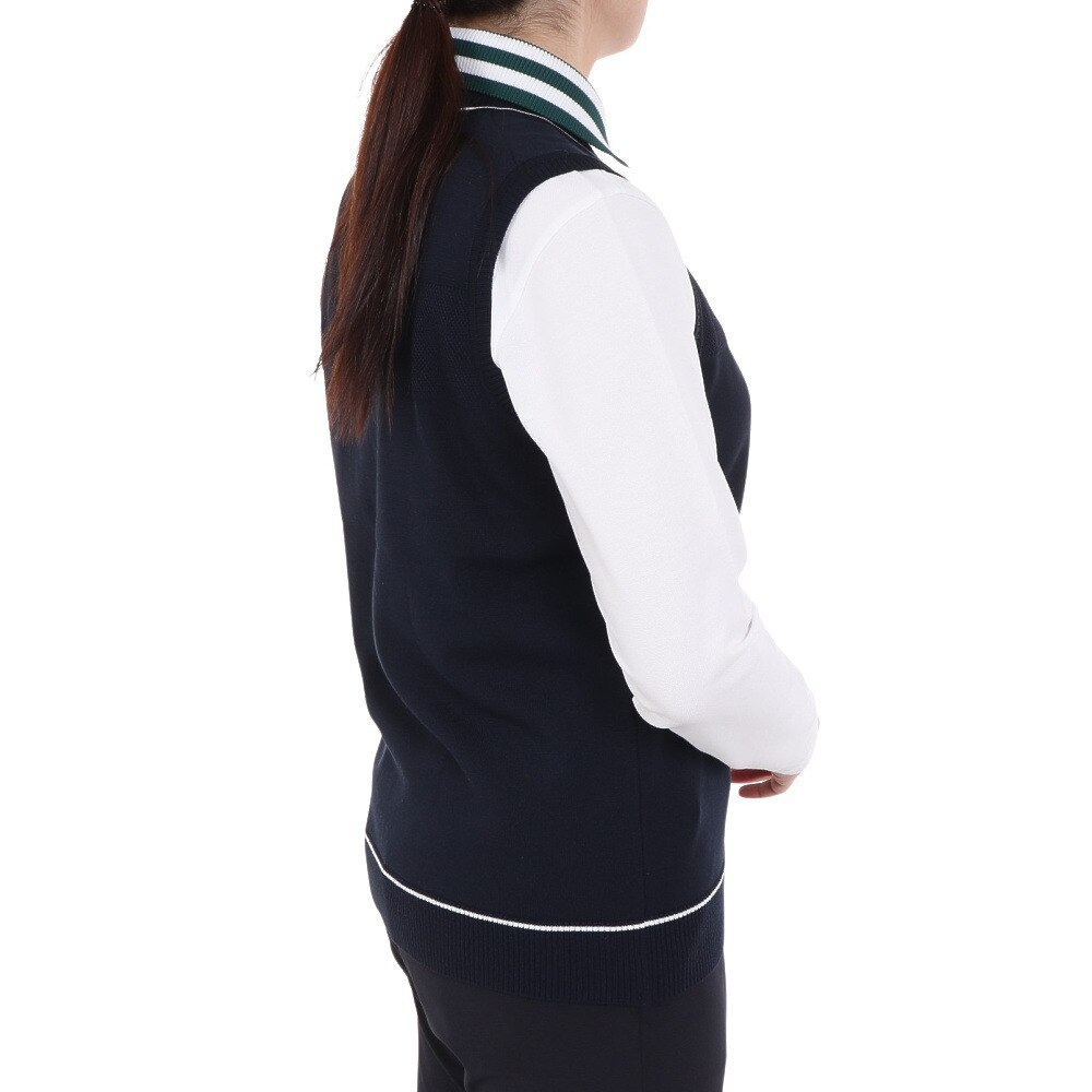 マンシングウエア（MUNSING WEAR）（レディース）ゴルフウェア ロゴジャカードニットベスト MGWXJL82 NV00