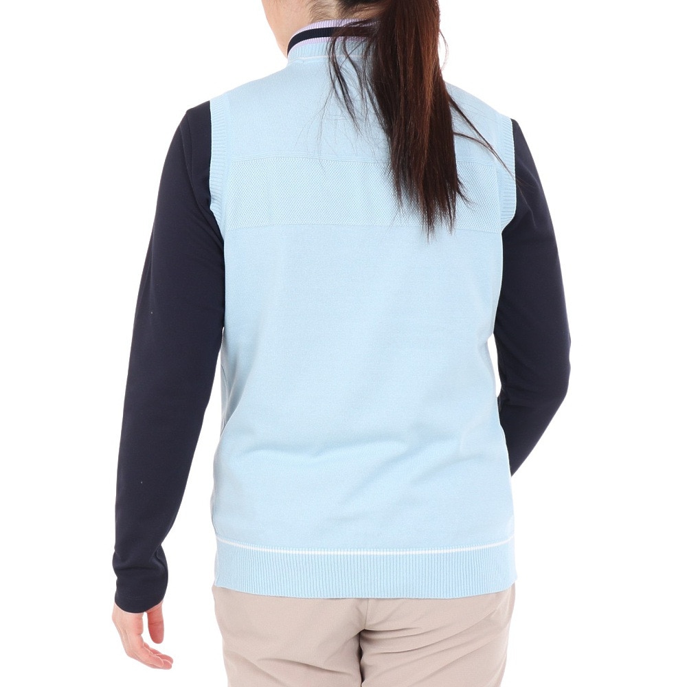 マンシングウエア（MUNSING WEAR）（レディース）ゴルフウェア ロゴジャカードニットベスト MGWXJL82 SA00