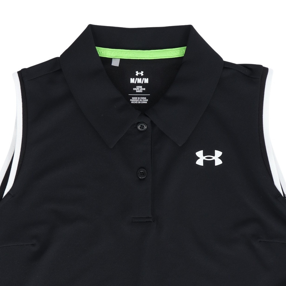 アンダーアーマー（UNDER ARMOUR）（レディース）ゴルフウェア 速乾 アーマードライ スリーブレス ポロシャツ 6001594 001