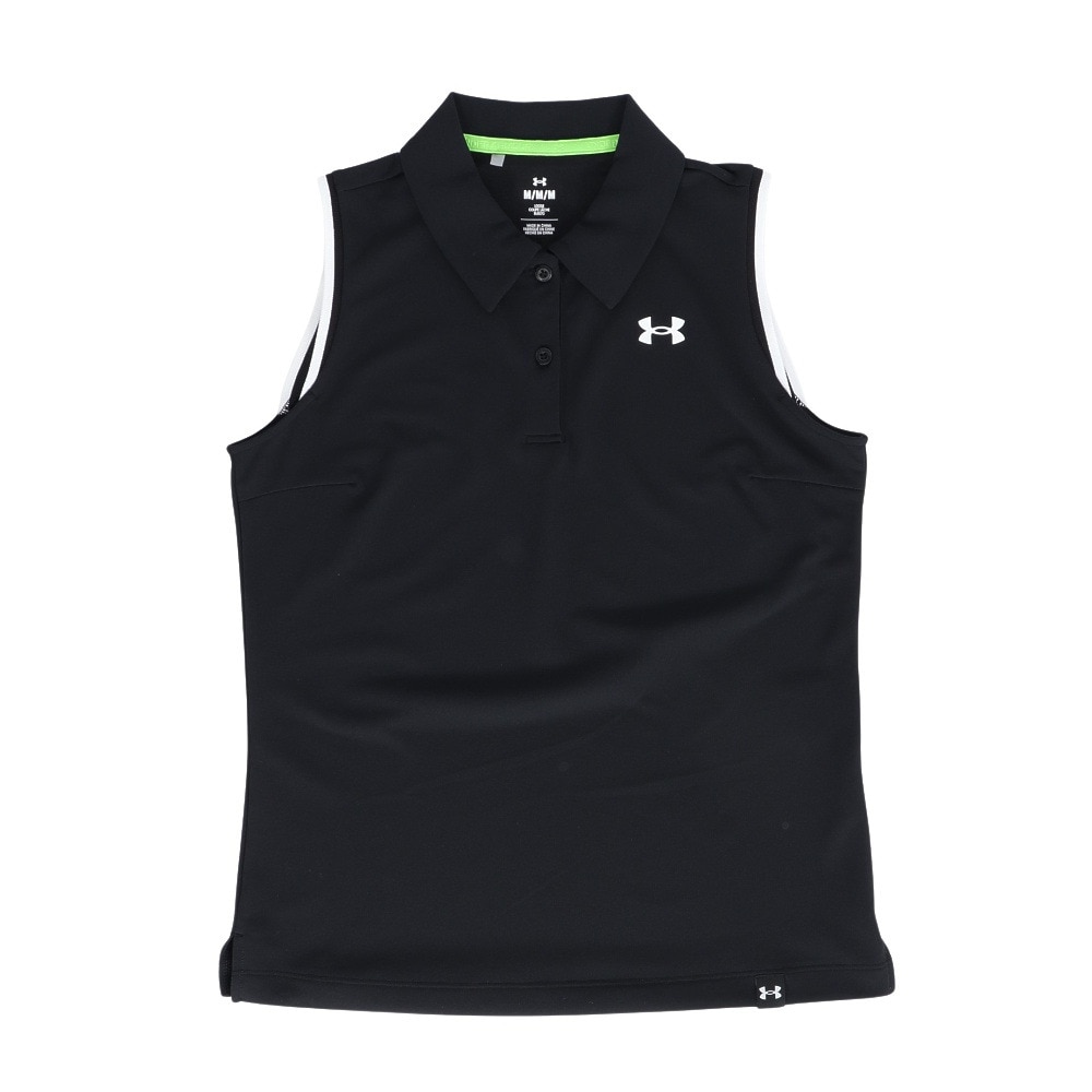 アンダーアーマー（UNDER ARMOUR）（レディース）ゴルフウェア 速乾 アーマードライ スリーブレス ポロシャツ 6001594 001