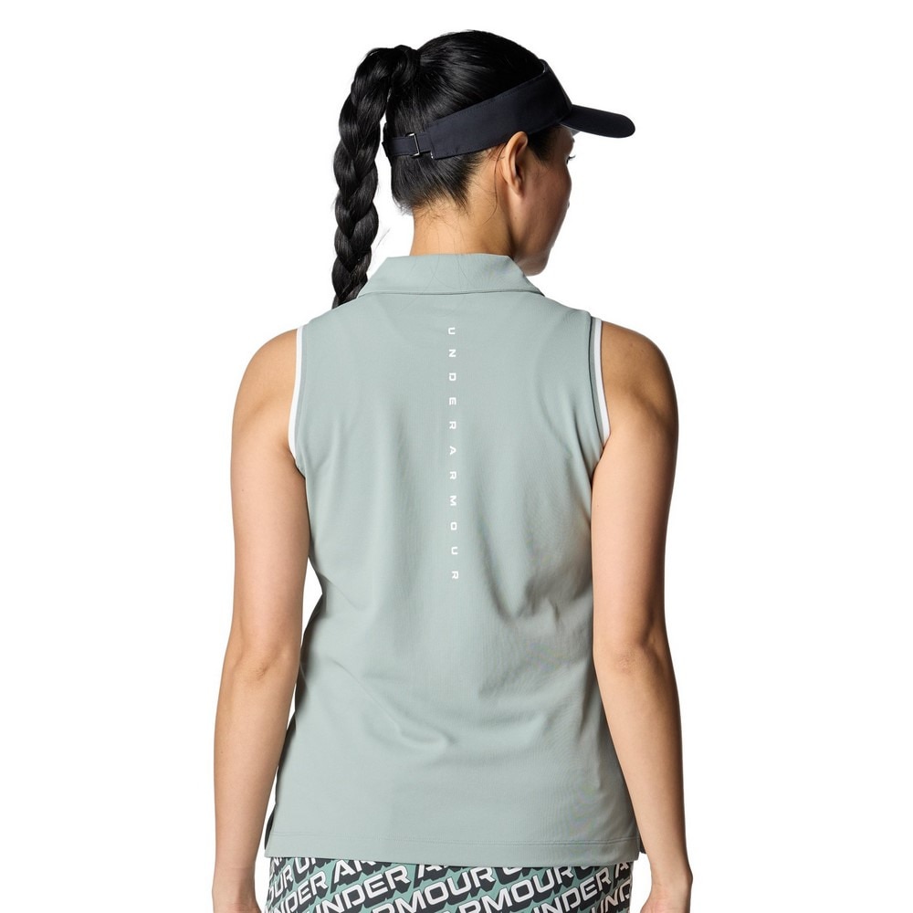 アンダーアーマー（UNDER ARMOUR）（レディース）ゴルフウェア 速乾 アーマードライ スリーブレス ポロシャツ 6001594 348