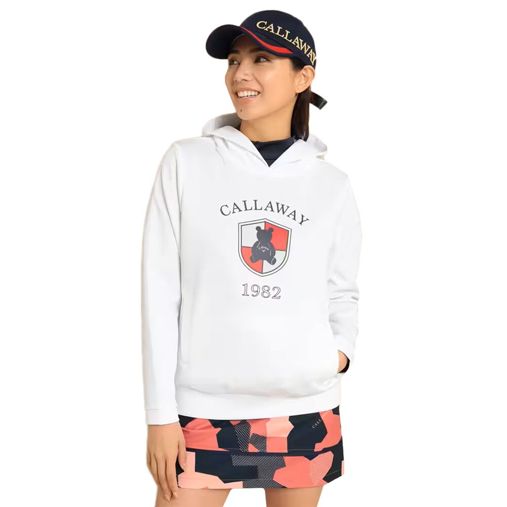 可愛い☆Callaway ベアプリント ゴルフウェア パンツ ホワイト LL