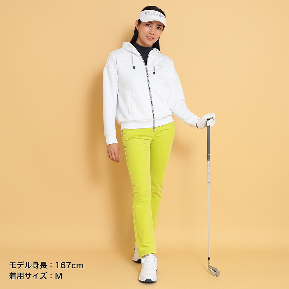 キャロウェイ（CALLAWAY）（レディース）ゴルフウェア キルトスウェットフルジップパーカー C24217206-1030