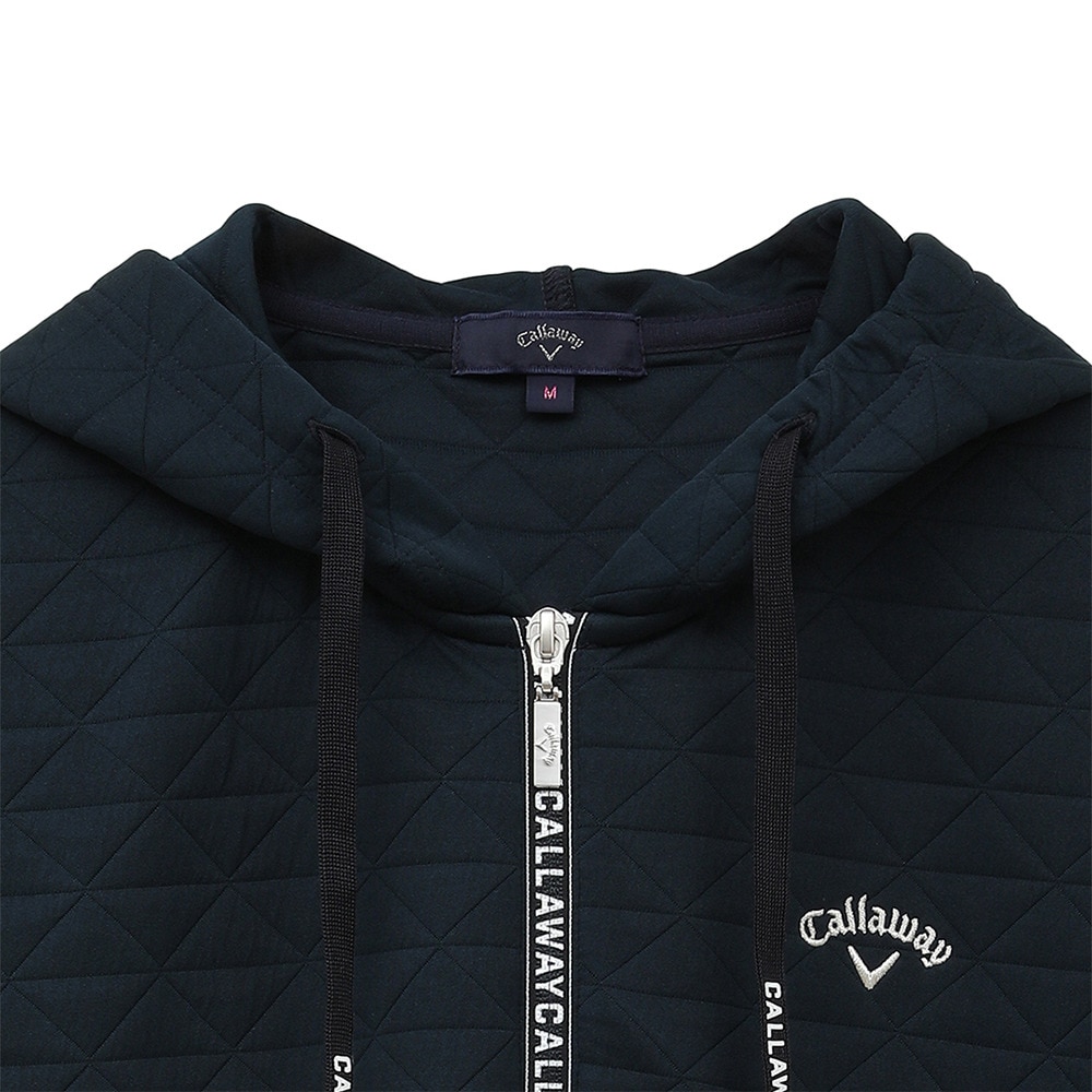 キャロウェイ（CALLAWAY）（レディース）ゴルフウェア キルトスウェットフルジップパーカー C24217206-1120