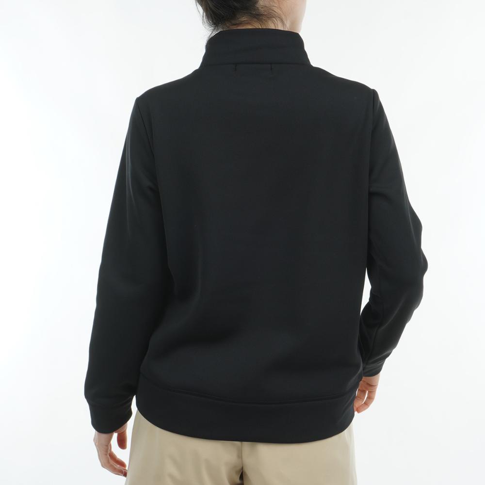 アドミラル ゴルフ（Admiral GOLF）（レディース）ゴルフウェア 裏起毛 長袖 ロゴモックネック スウェット ADLA477-BLK