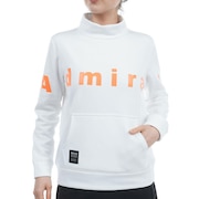 (レディース)ゴルフウェア 裏起毛 長袖 ロゴモックネック スウェット ADLA477-WHT